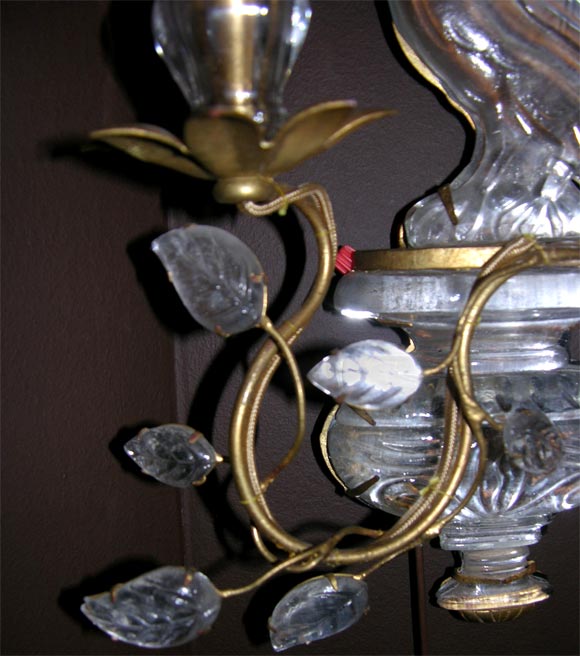 Pair of Bagues Bird Sconces