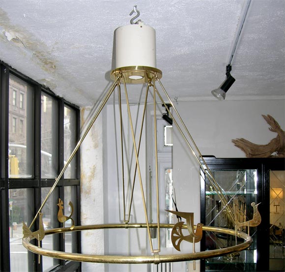 Chandelier by Tommi Parzinger For Sale 3