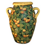 pair decorated Italian Oil Jars