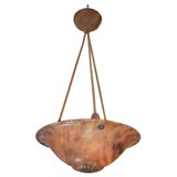 Fine Round Alabaster Hanging Bowl