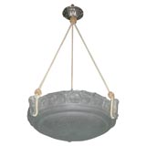 Large Round Glass Hanging Fixture by Sabino