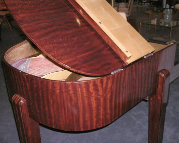 Fine Art Deco Flamed Mahogany Piano By Gaveau 3