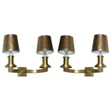 Pair of Gilt Wrought Iron Sconces