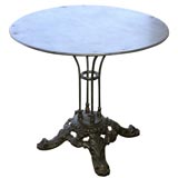 Polished Steel Bistro Table