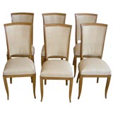 Set of Six Fruitwood Dining Chairs