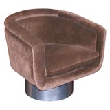 Vladamer Kagan brown swivel chair