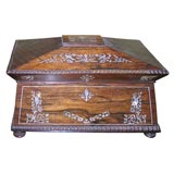 Antique English Rosewood   Tea Caddy