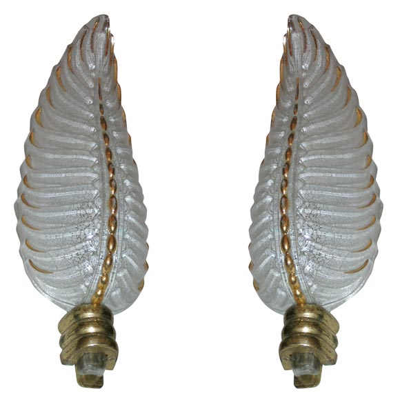 Pair of 1940s Wall Sconces by Ezan and Petitot