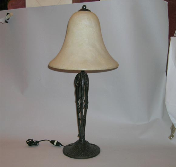 French Art Deco Table Lamp by Edgar Brandt