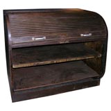 Antique Incredible Indusrial rolltop desk in Patinated Steel