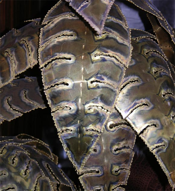 1960's French Metal Palm Tree Floor Lamp