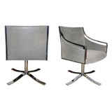Pair of Hip Swivel Chairs after Milo Baughman