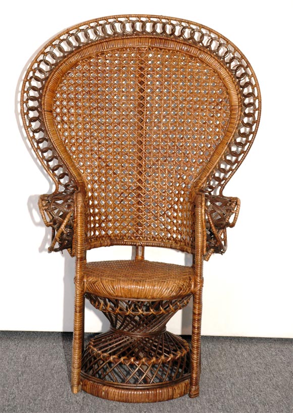 PAIR OF FAN BACK RATAN  CHILDRENS CHAIRS