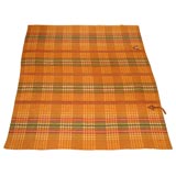19THC WOOL PASTEL HORSE BLANKET/BURNT ORANGE, TAN, GREEN, MAUVE