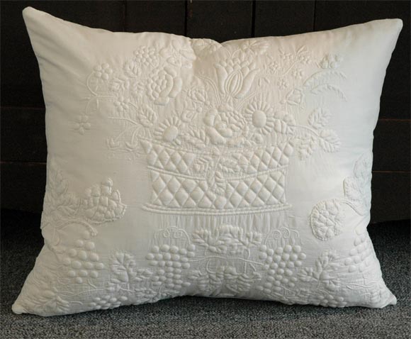 19THC TRAPUNTO THEOREM WHITE WORK PILLOW