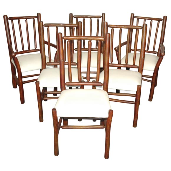 1920-1930'S OLD HICKORY SET OF SIX  DINNING CHAIRS