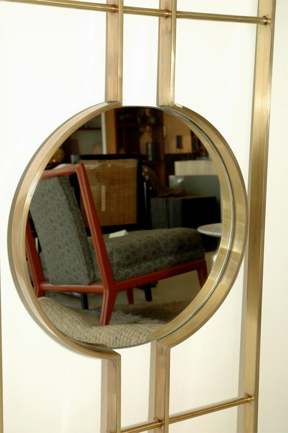 Decorative Solid Brass Mirror By Lawson-Fenning