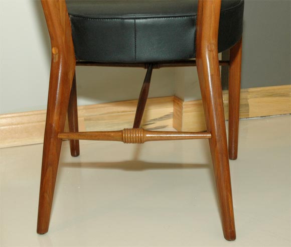 Walnut Set of Four Decorative Dining Chairs