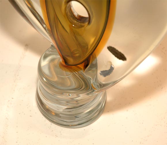 Mid-20th Century Seguso Murano Art Glass Vase For Sale