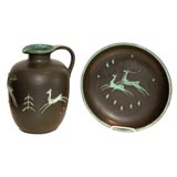 Set Ceramic  Platter and Jug