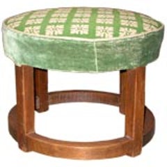 Canvas/ Mahogany Stool 9