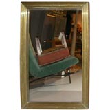 Antique Brass Mirror 19TH