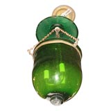 Green Bell Jar Chandelier