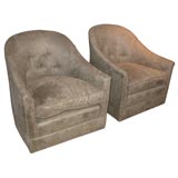 Pair of Upholstered  Tub Chairs