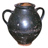 Glazed earthenware water vessel