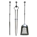 set of English fire tools