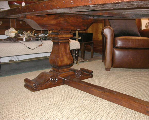 Walnut Trestle Style Dining Table 1