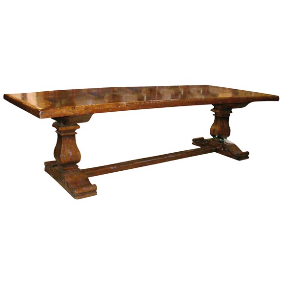 Walnut Trestle Style Dining Table