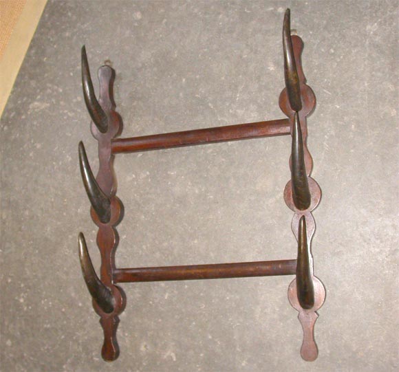 French Horn and Fruitwood Gun Rack