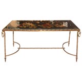 Bagues Table in Gilt Bronze and Enamel