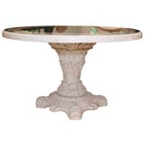 Large Carved Center/Dining Table with Mirror Plateau
