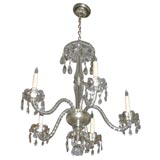 Vintage 5 arm crystal chandelier