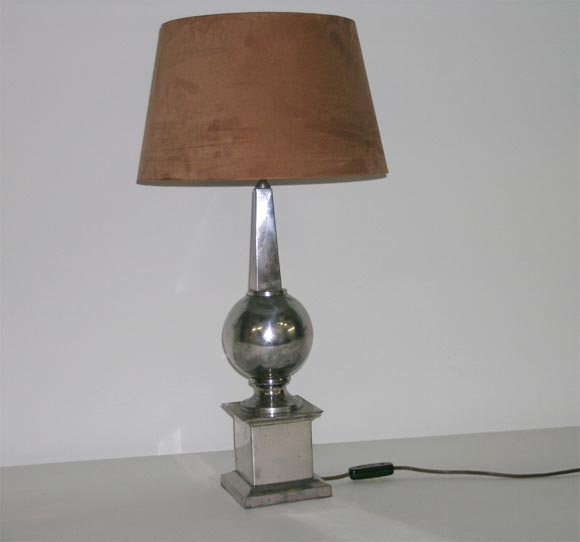 Pair of Silvered  Lamps