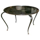 Mirror Top Iron Coffee Table