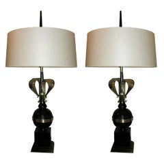 Pair of French Art Moderne Table Lamps