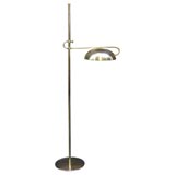 A Brass Art Deco adjustable Floor Lamp by Kurt Versen