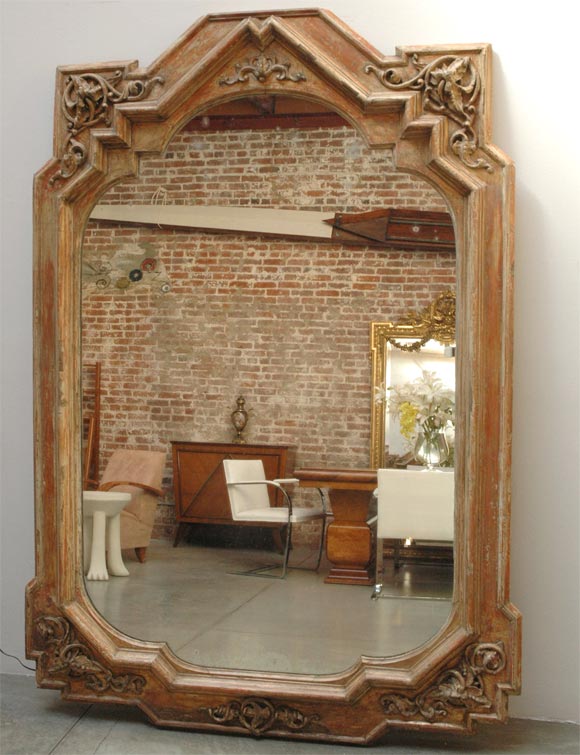 19th Century Tall Italian Neo-Gothic Mirror