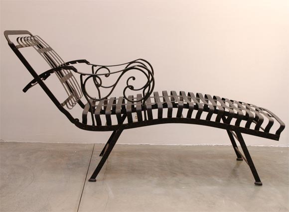 Pair of 1910's Iron Chaises Lounges