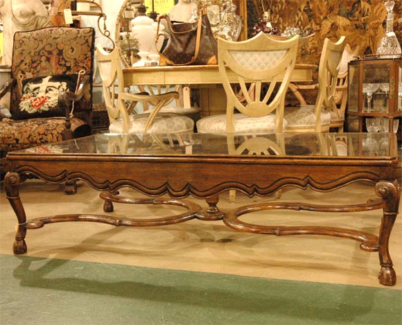 Hand Carved Oak Coffee Table