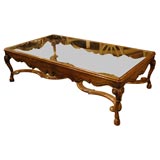 Hand Carved Oak Coffee Table