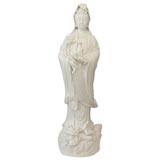 Large and Delicate Guan Yin Ceramic Statue