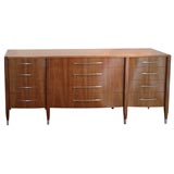 Elegant Chest in Walnut with Nickel Pulls by Milling Road