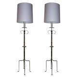 Pair of Tommi Parzinger Floor Lamps
