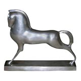 Silver Over Bronze Modern Horse