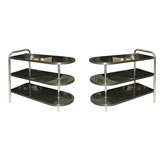 Rare Pair Art Deco End Tables by Wolfgang Hoffman