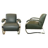 Art Deco Chrome Club Chair by Salvatore Bevelacqua for McKay Co